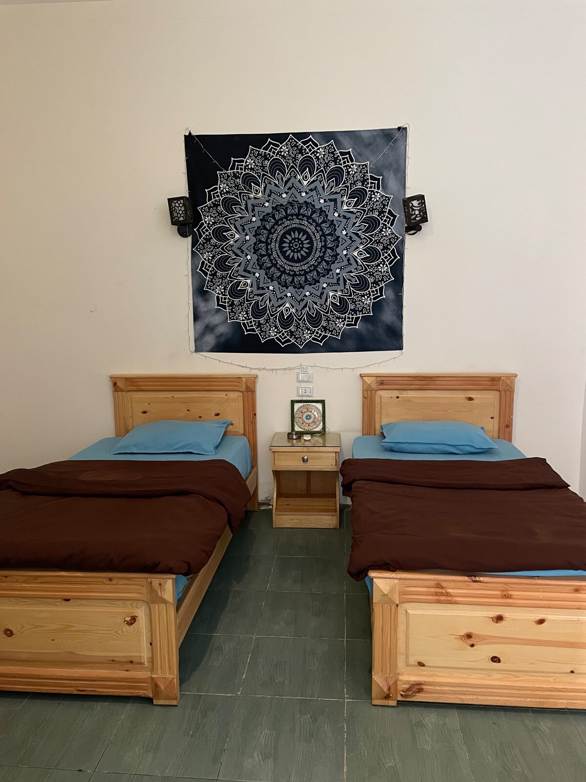 A very cozy motel room