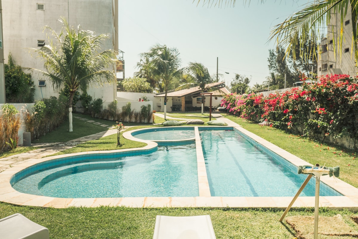 Apartamento em praia do Cumbuco,  102 com terraço