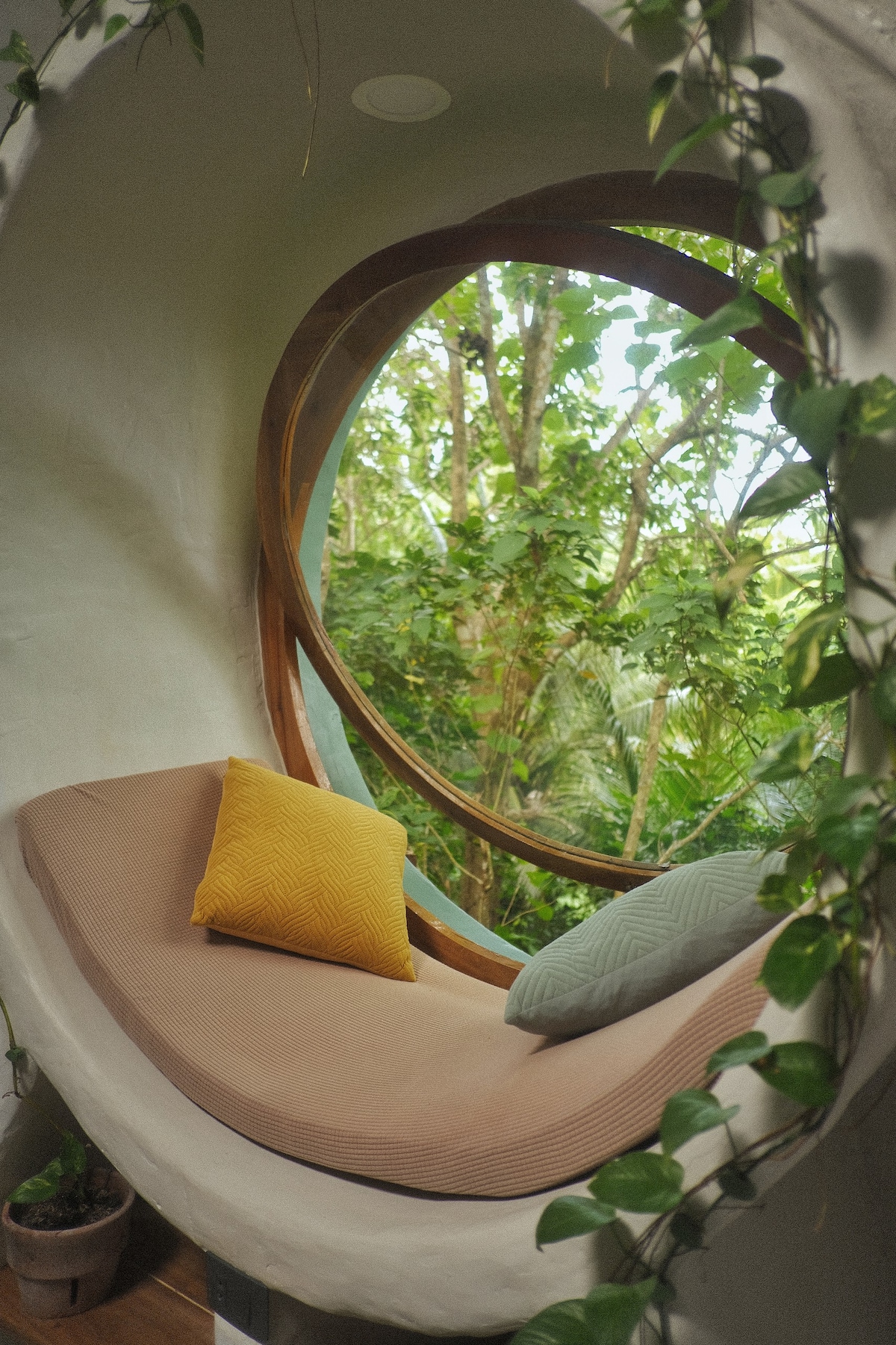 Magical dome home with outdoor jungle shower