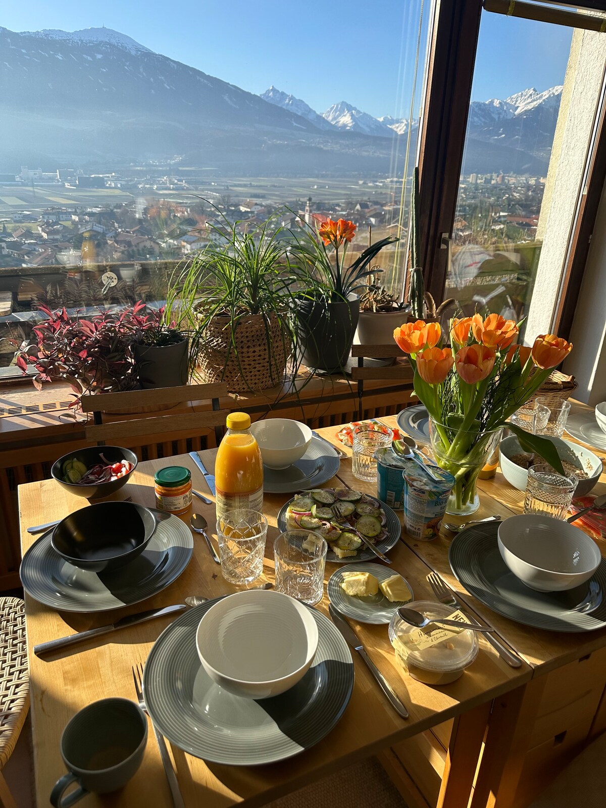 Zimmer mit Alpenpanorama in Ruhelage & Garten