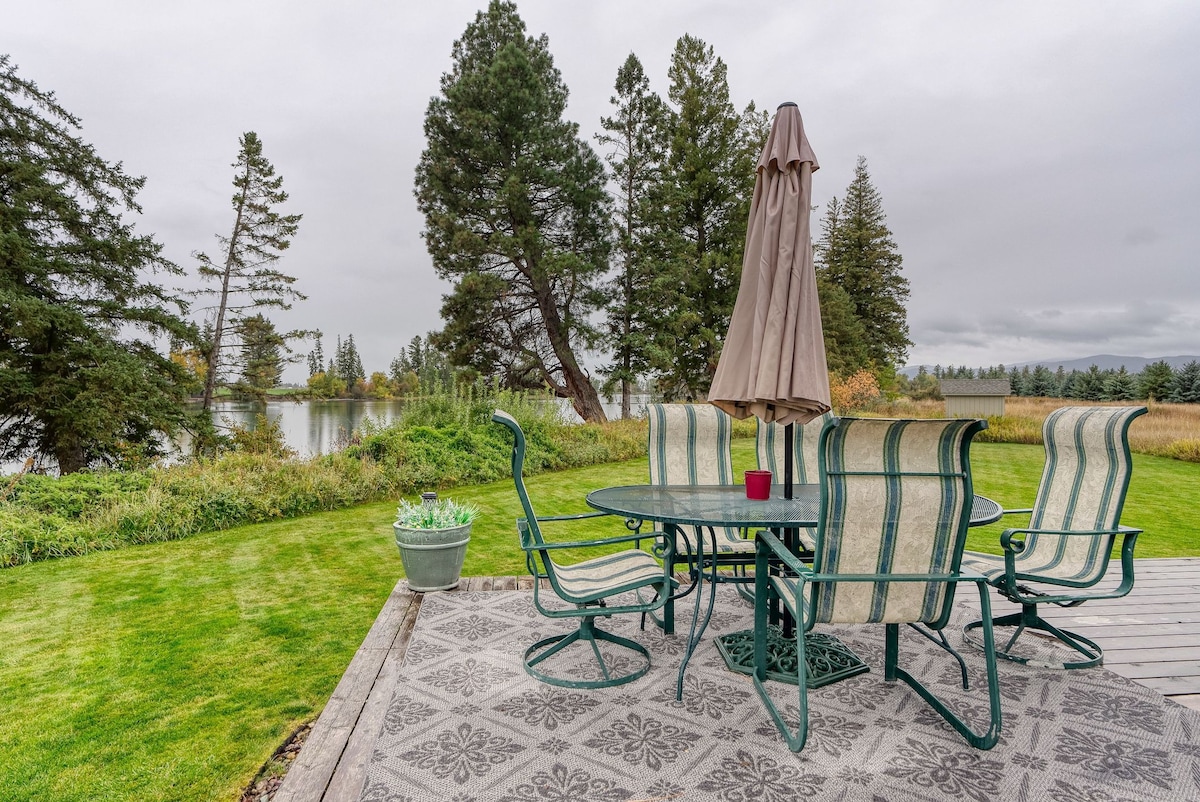 Flathead river waterfront home.