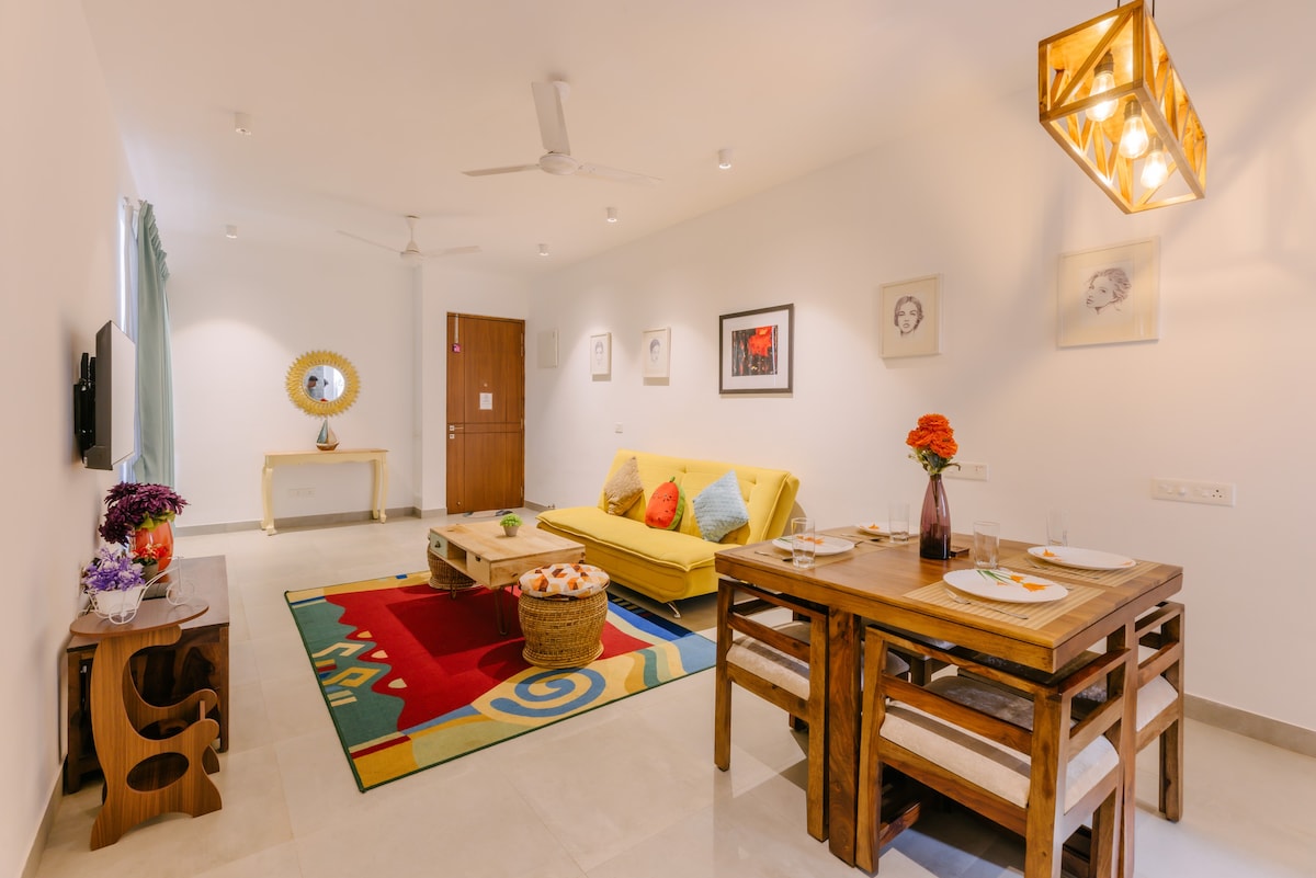 Calangute Cozy Upscale 2BHK Suite at by Da Alohas