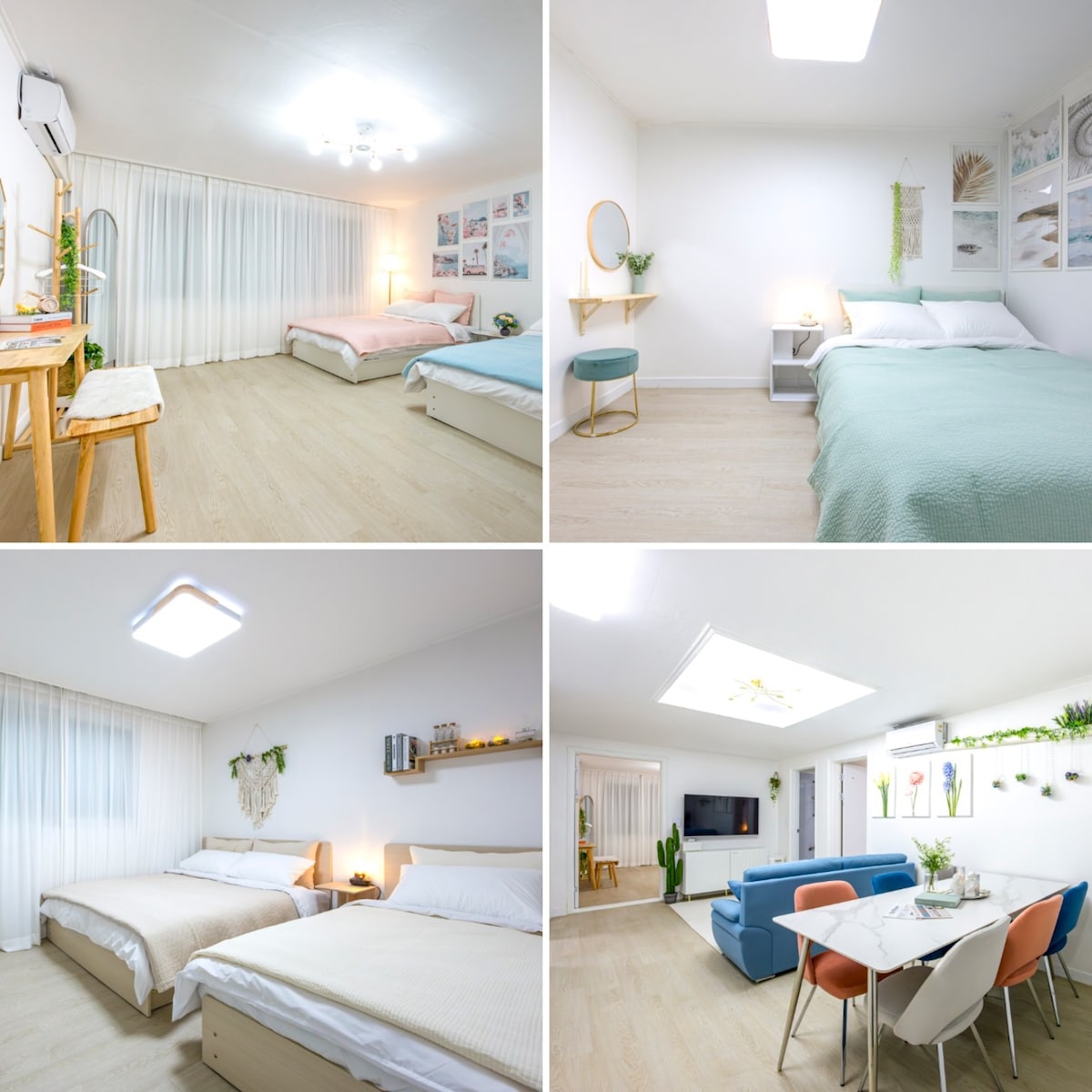 New(5 min)Hongik Univ.Nº4/big 3 room/1FL/5bed/Cozy