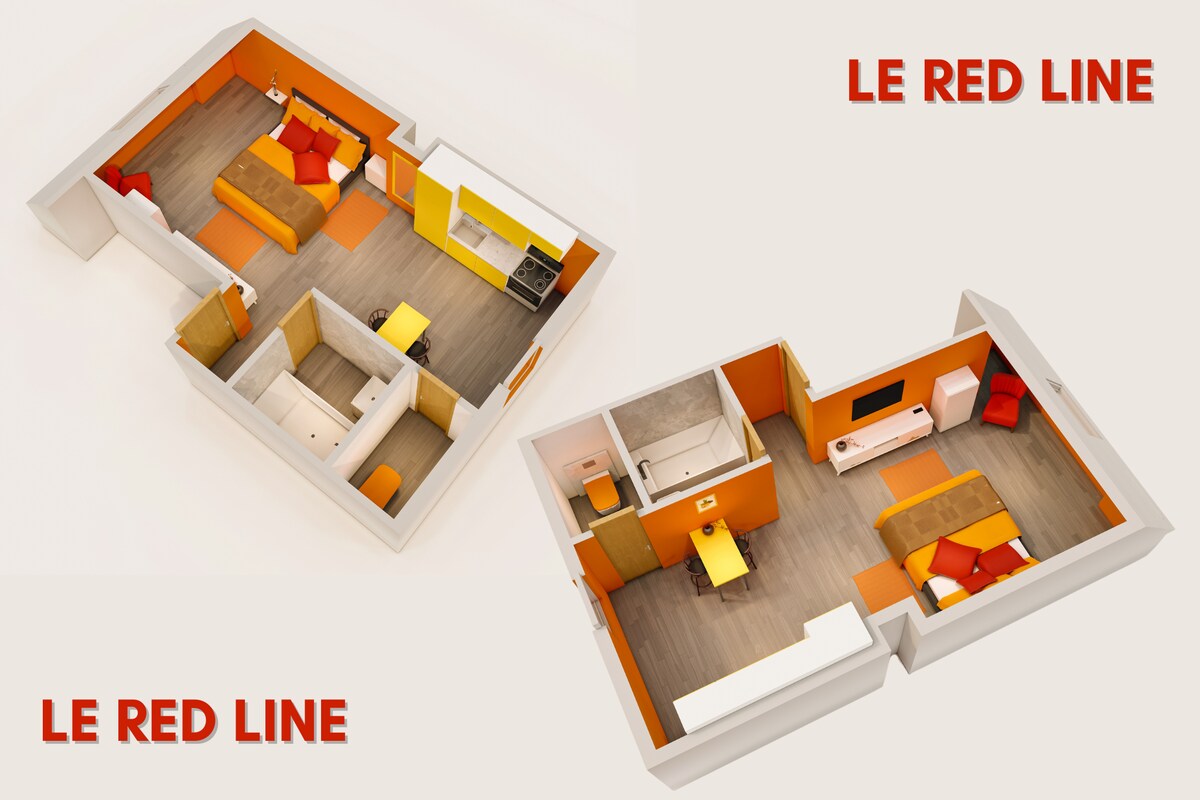 Le Red Line -Netflix | Billard | WIFI | Parking-Centre