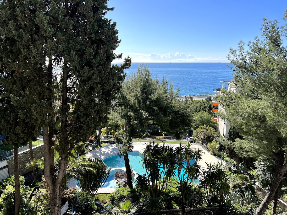 Sanremo home with pool and sea view