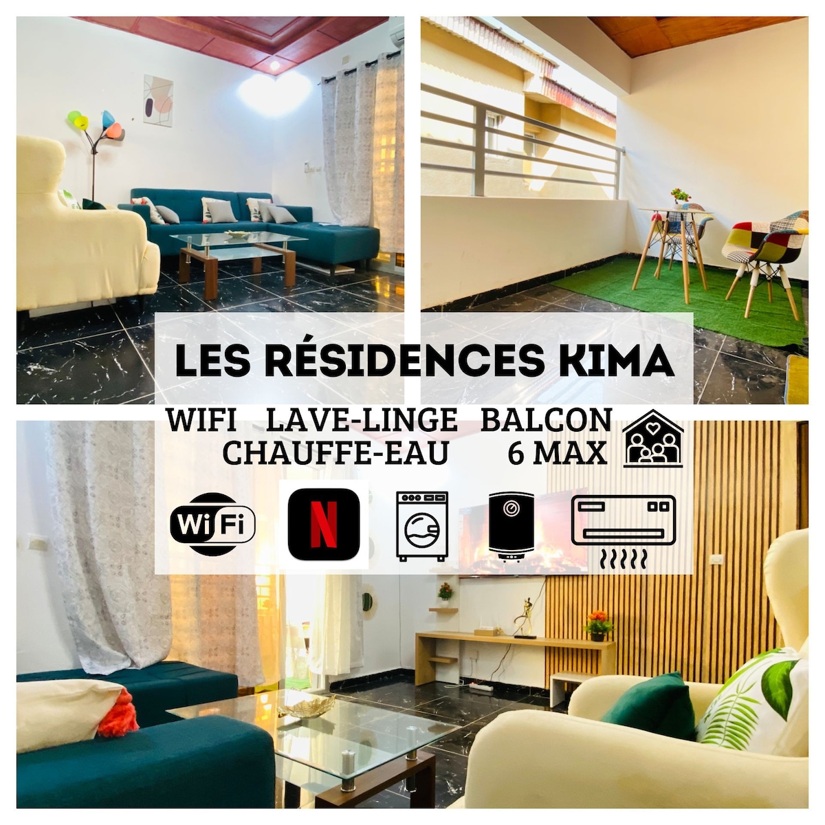Résidence KIMA: 2 Grandes Chambres avec Balcon