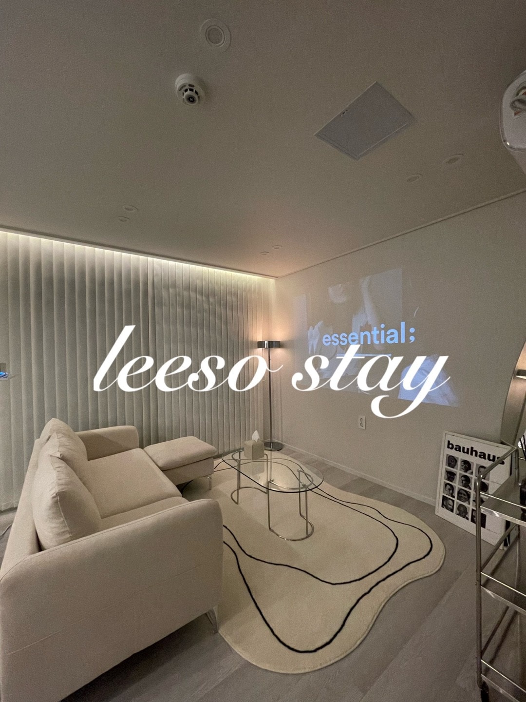 leeso stay chapter.2 
•청결•미드센츄리모던•빔프로젝트•퀸베드•