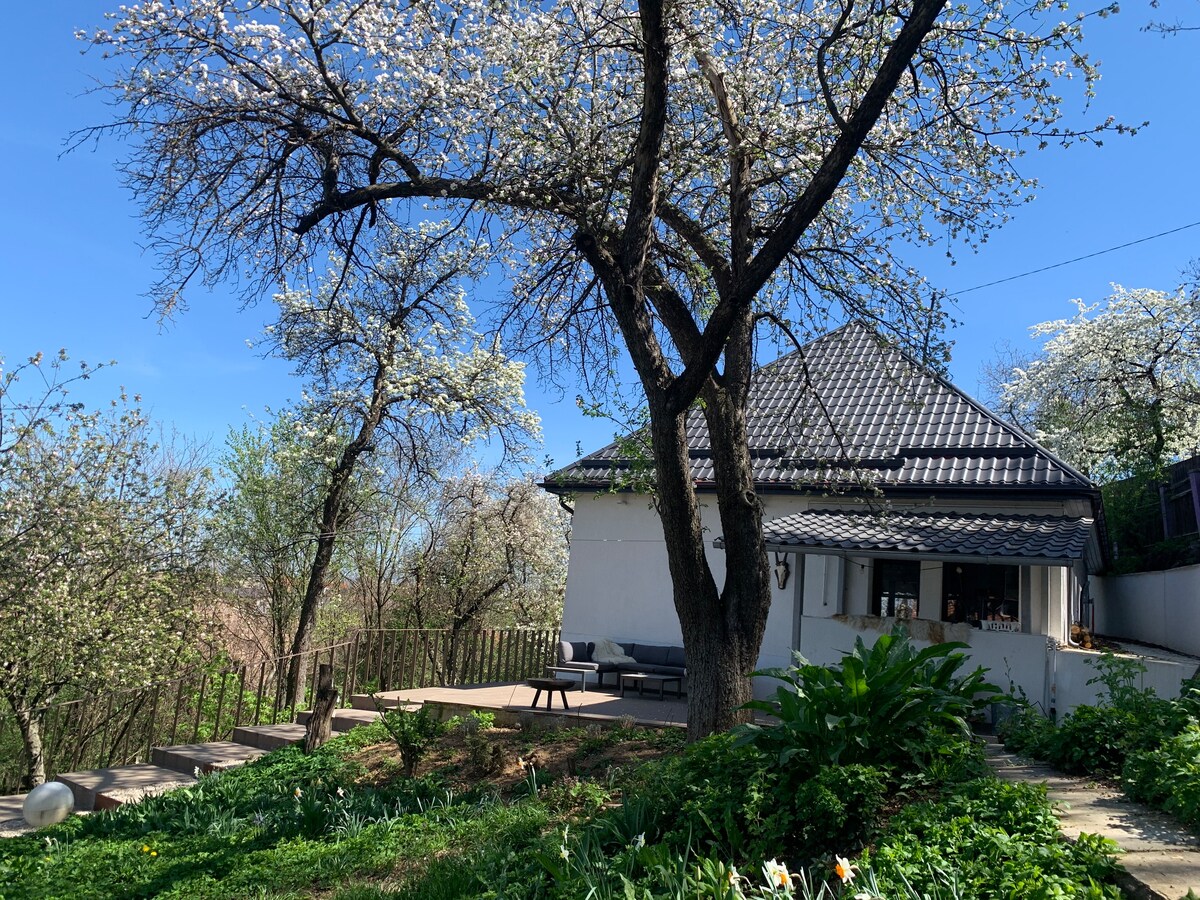 In Center: Romantic Hideaway with lush garden