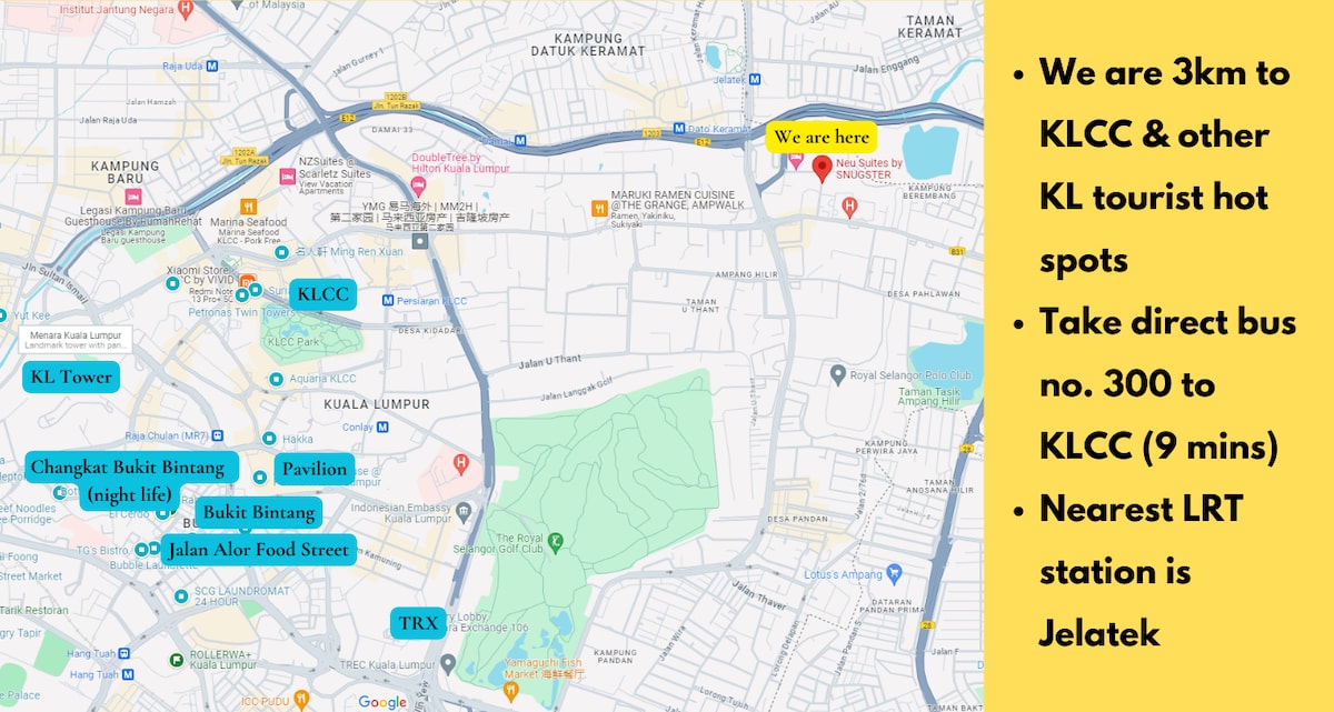 LUX HUT 2 Bedroom : direct bus to KLCC 3km