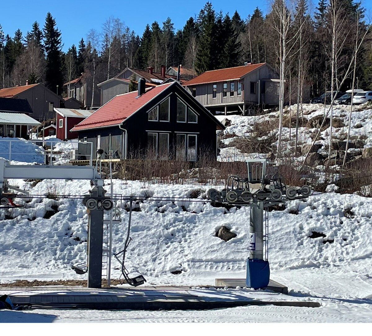 Ski in/Ski out - Nybyggd stuga mitt i Järvsöbacken