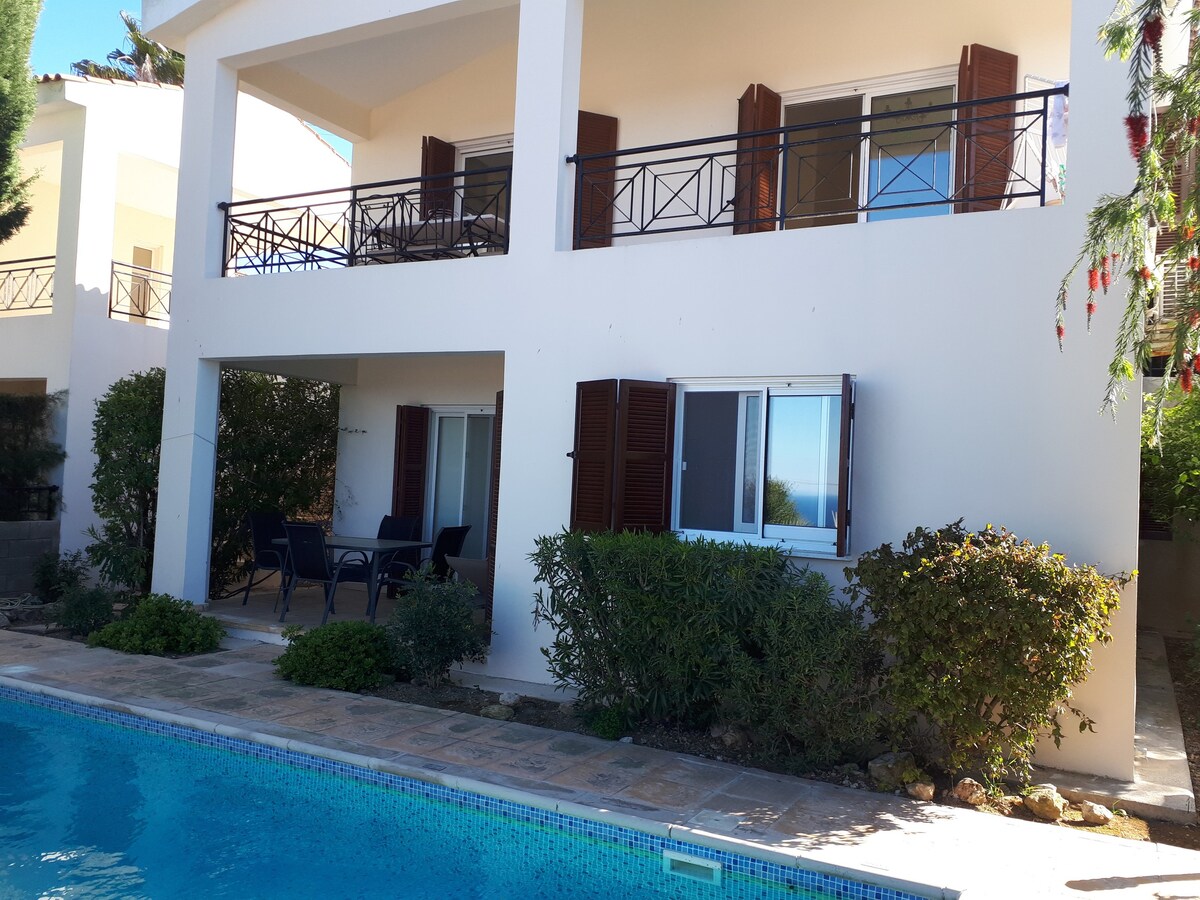 Villa with Panoramic Sea Views  - Pool WiFi AC BBQ
