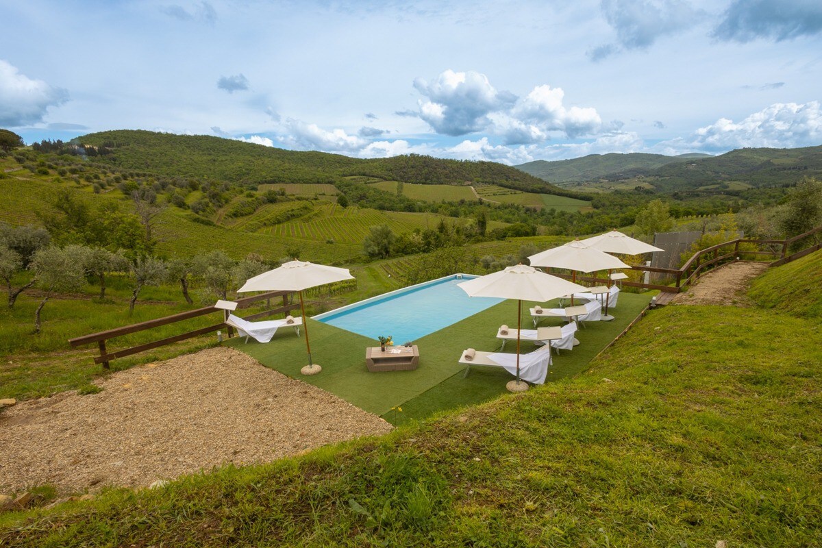 Villa Chianti with pool near the vineyard