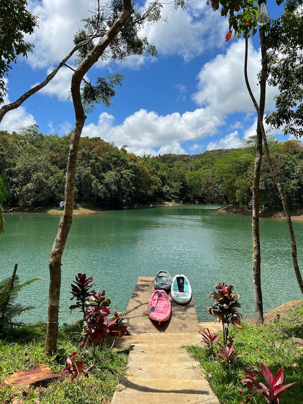 宁静的湖滨家庭小木屋