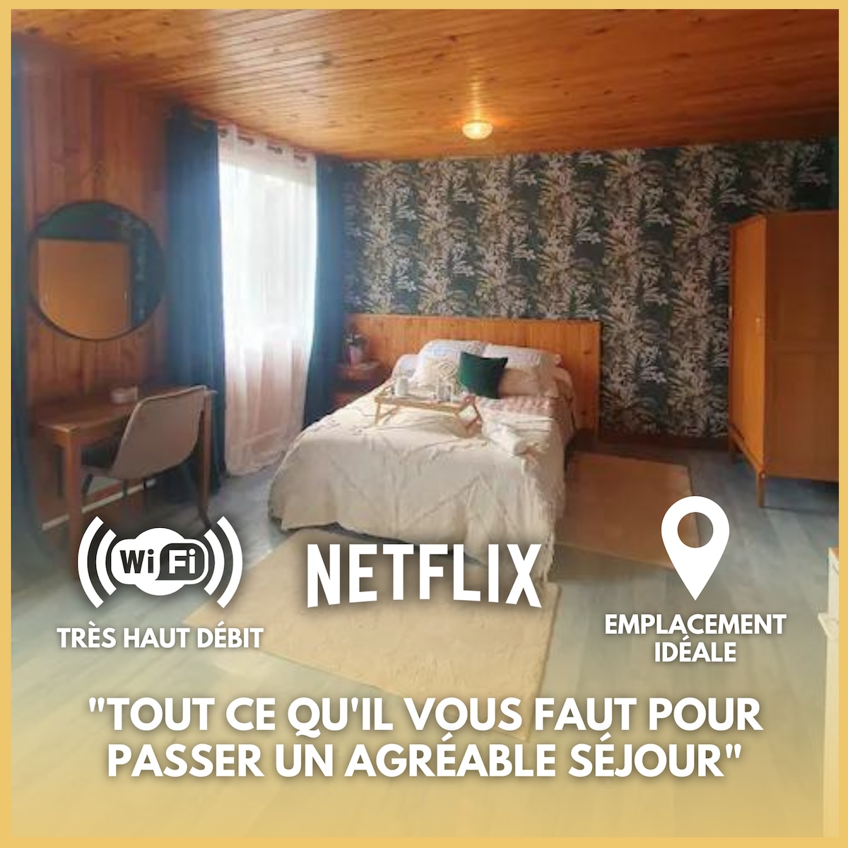 La Rosée -舒适的单间公寓，距离温泉浴场50米，智能电视