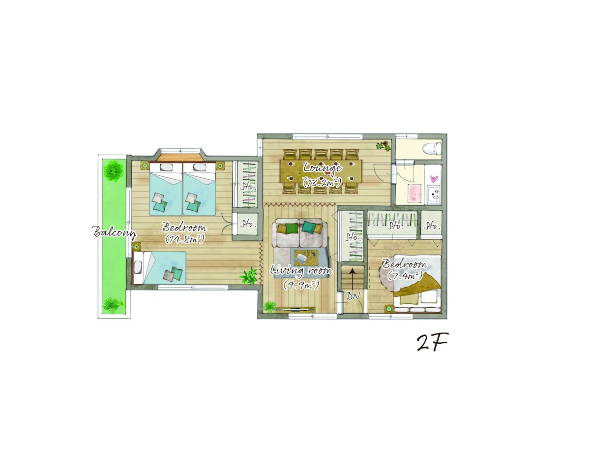 Only 1 group/Max 20 people/8 rooms/Ghibli nature