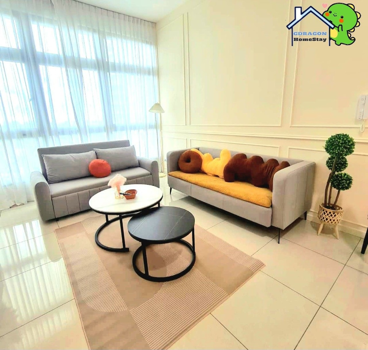 Paradigm Residence JbEurope Creamy Style 3BR 10人