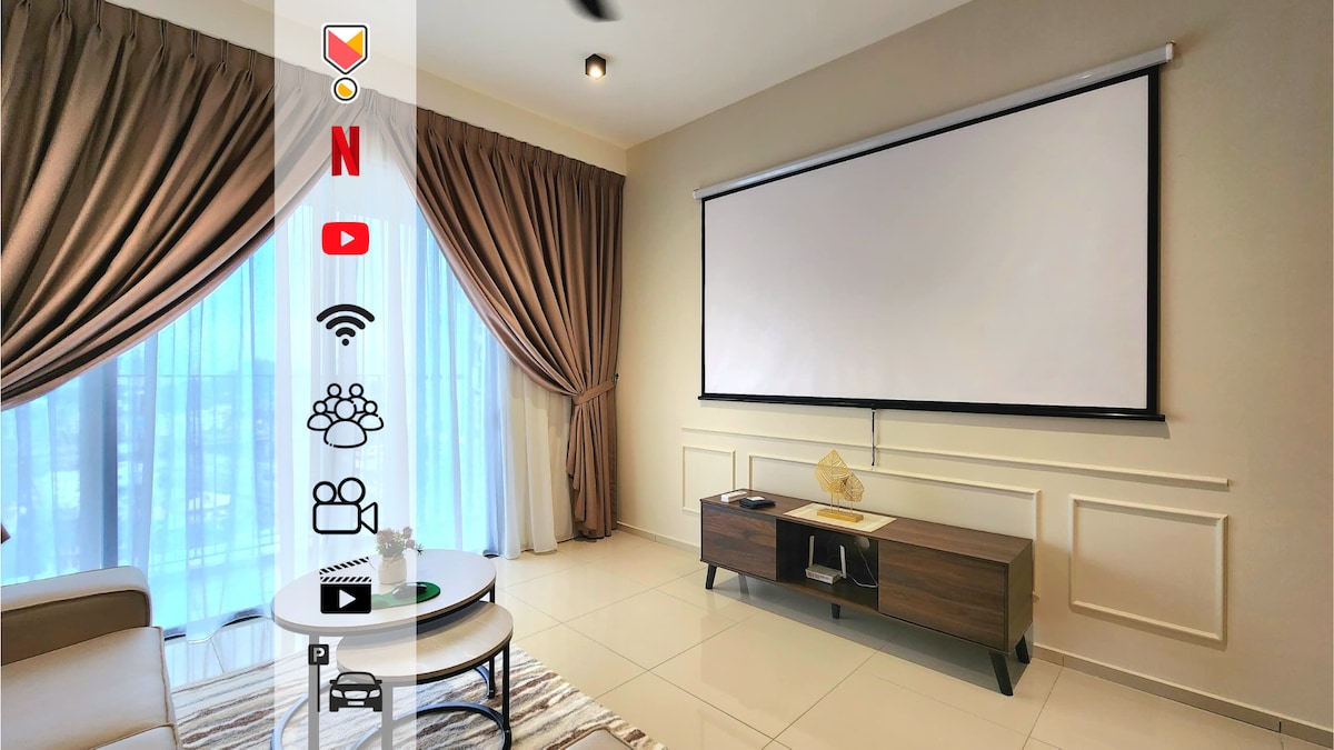 Ekocheras#Projector#Elegantluxury#8pax#Balcony#2BR