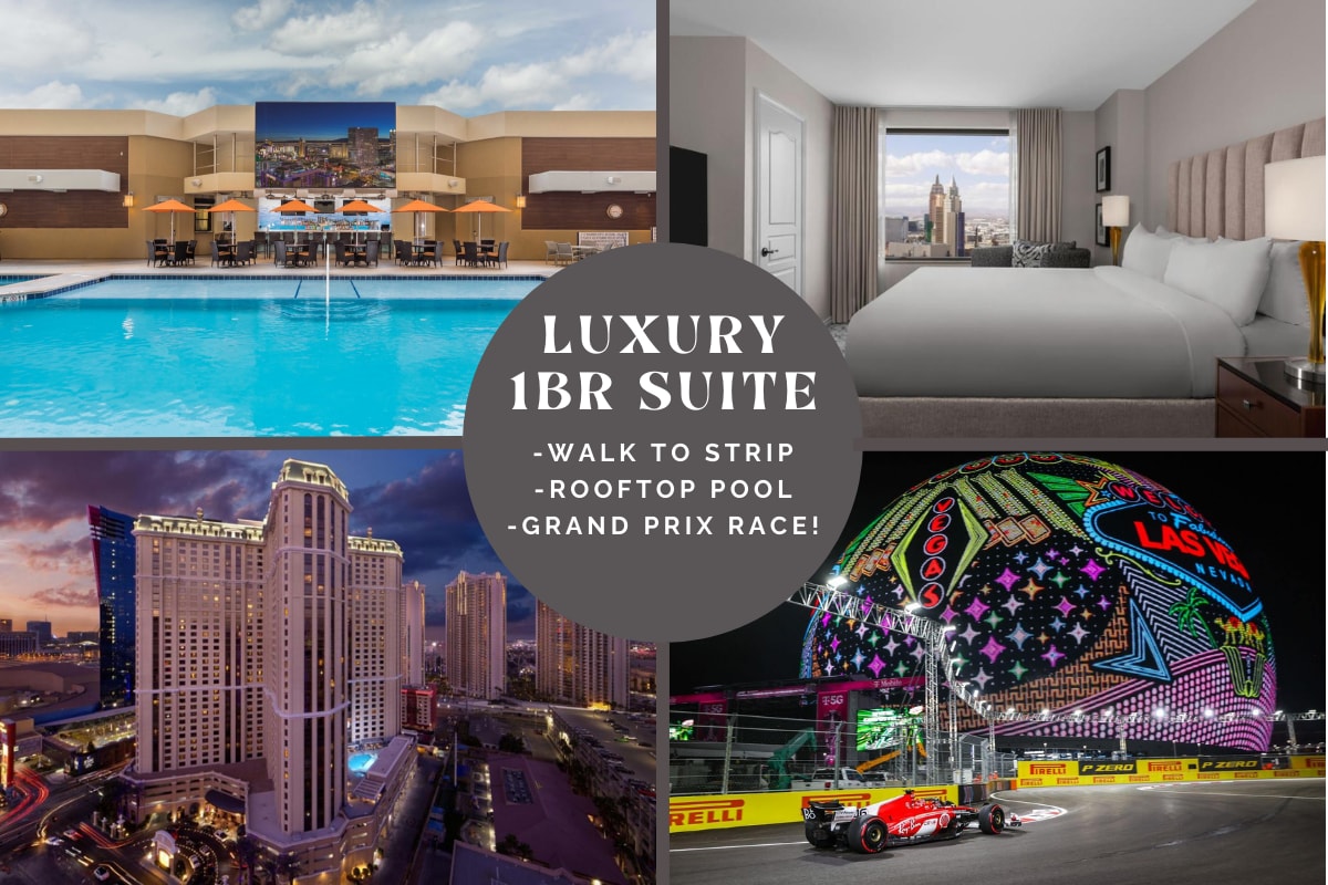 Luxury 1BR Suite| Walk to the Strip| Rooftop Pool