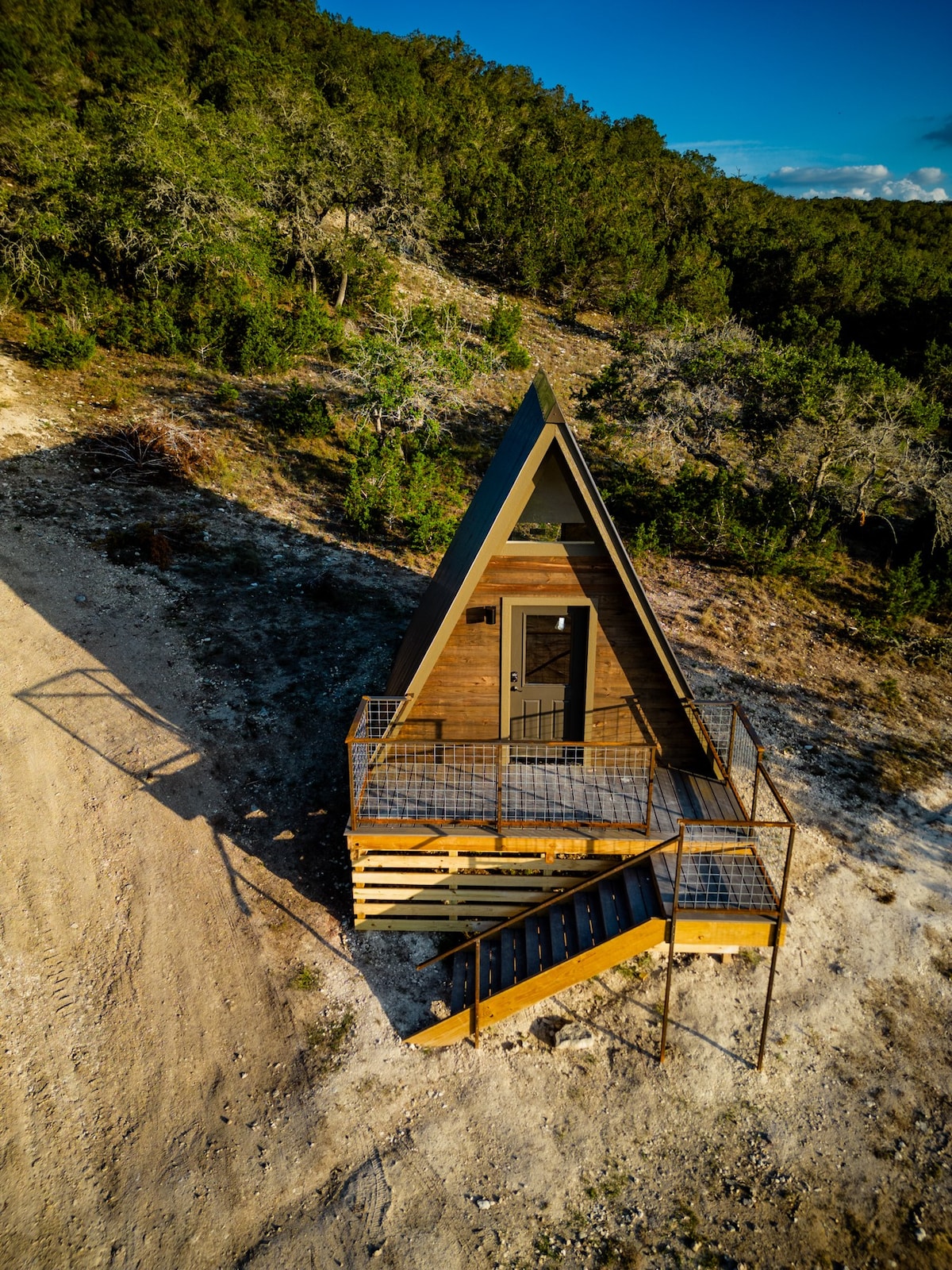 Hillside A-frame No. 3 + Sauna @ The Charmadillo