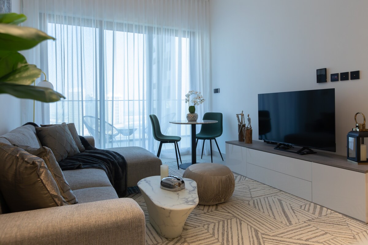 1卧室公寓，可欣赏哈利法塔（ Burj Khalifa ）景观-家具齐全