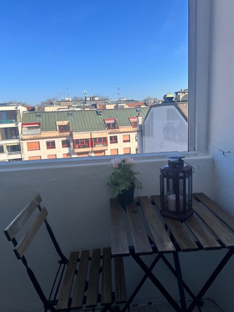 Eaux-Vives公寓，景观和凉亭/阳台