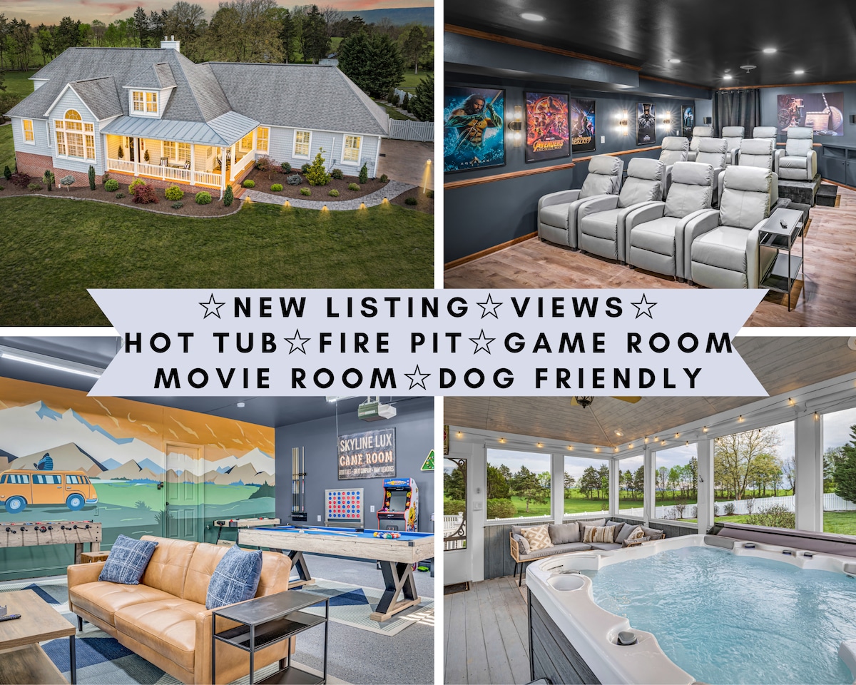 *New Listing* Game & Movie Room *Hot Tub* Fire Pit