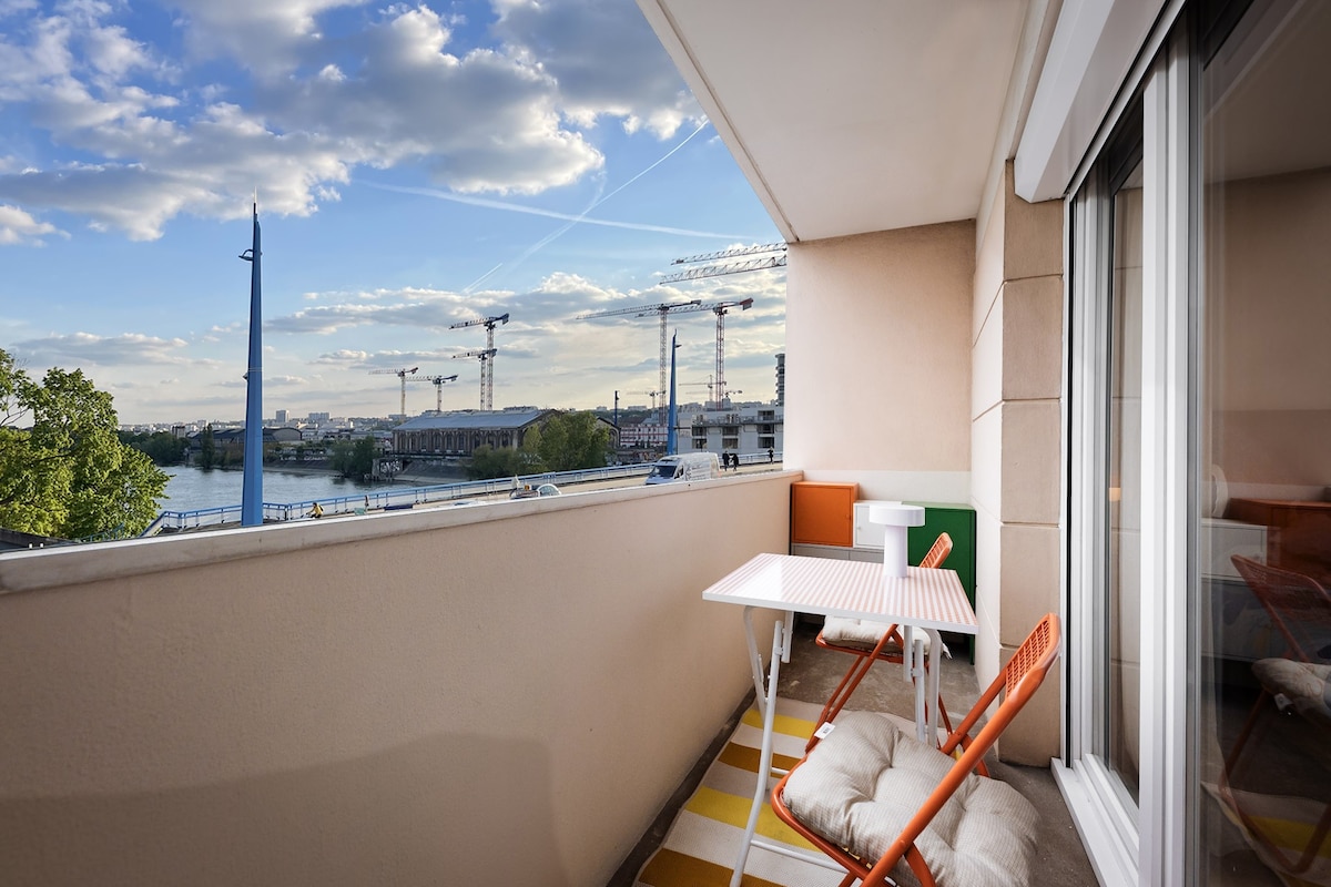 3间带阳台的客房/距巴黎/塞纳河景观10分钟路程