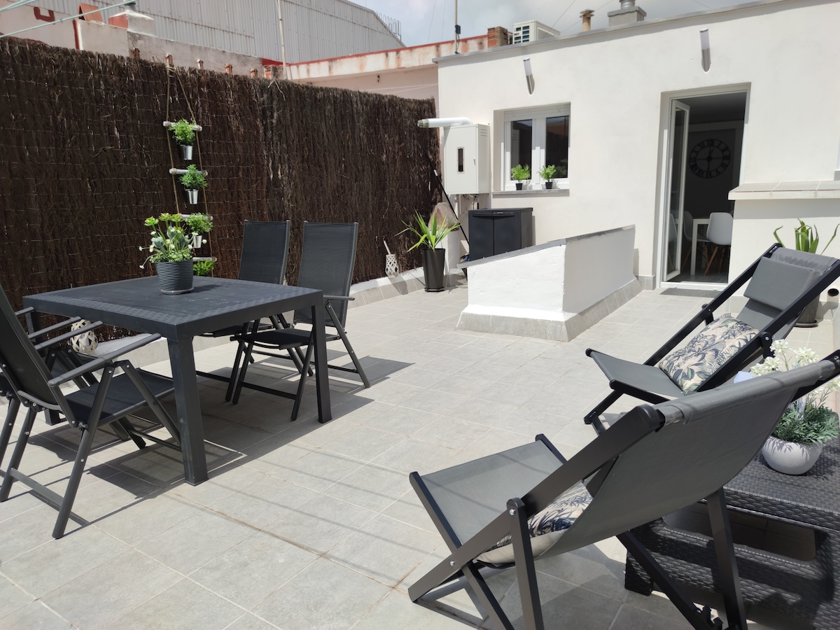 Apartamento con gran terraza