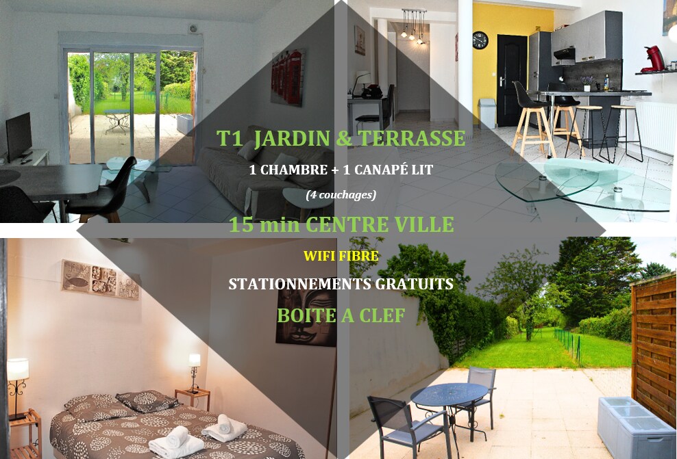 Appart' - Jardin & Terrasse : Quartier St Anne