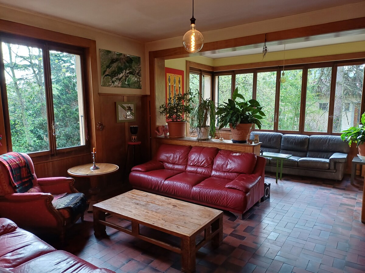 Chambre avec terrasse - Maison rustique et jardin