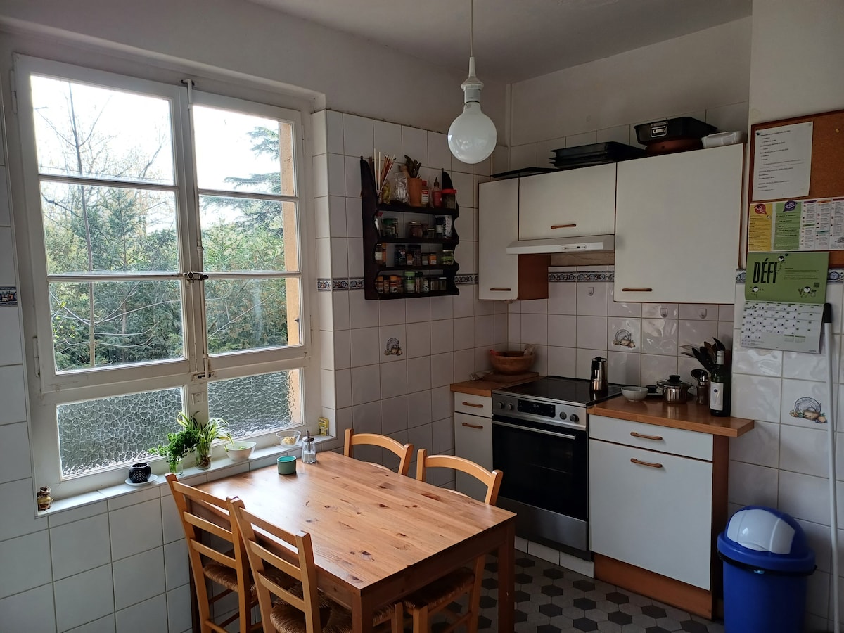 Chambre avec terrasse - Maison rustique et jardin