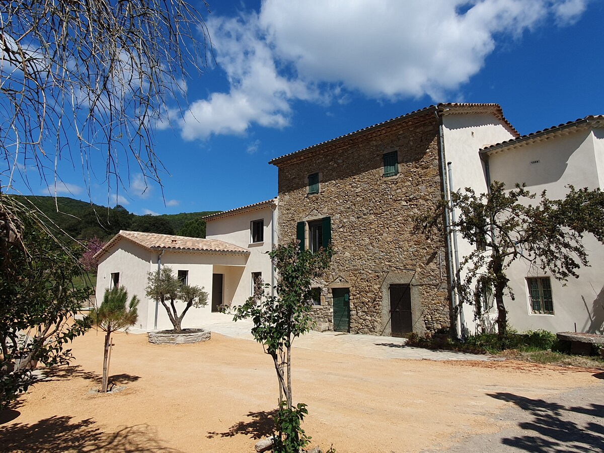 Cévennes Mas rénové, confort, piscine, nature.