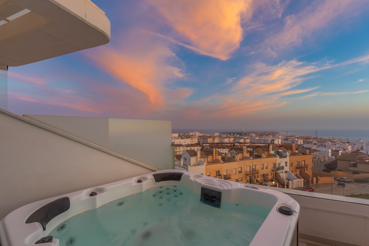 ༄ Ático exclusivo con vista 180º Jacuzzi, Parking