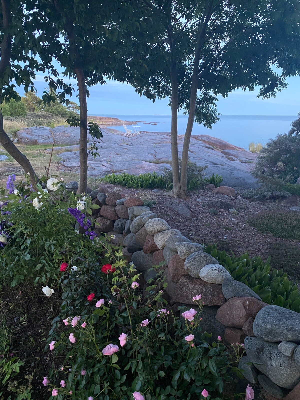 Hus vid havet med magisk utsikt