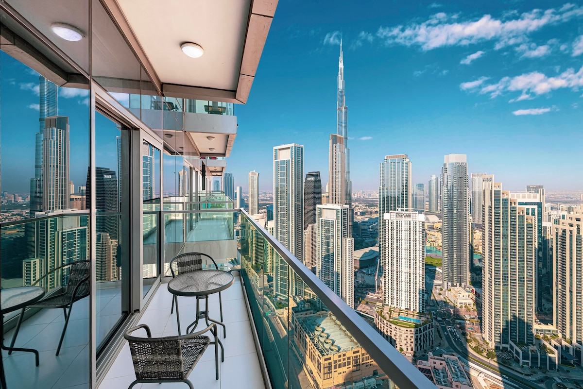 2卧室高层无边泳池，可欣赏哈利法塔（ Burj Khalifa ）景观