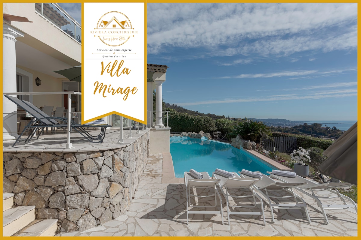 Villa Mirage & Sea view &Piscine &Domaine Sécurisé