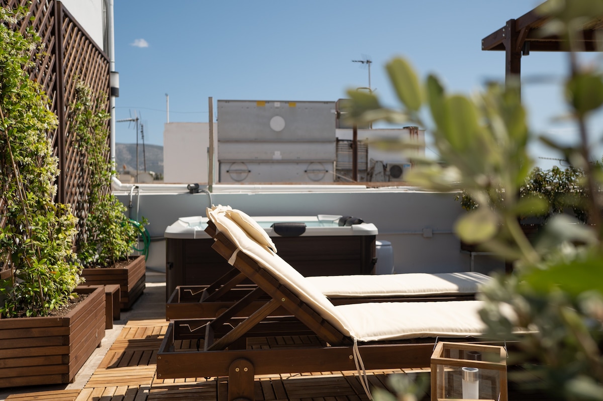 Private Rooftop | Acropolis view | Jacuzzi | Metro