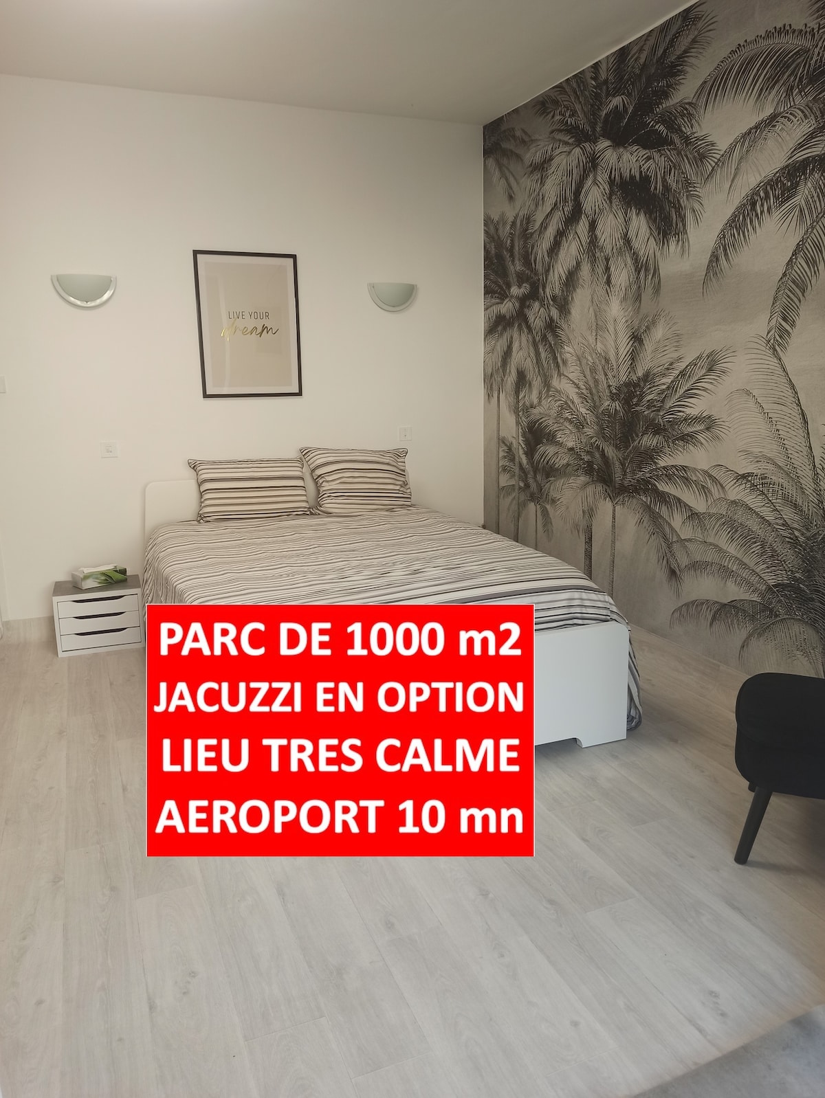 Chambre pour 1 personne.