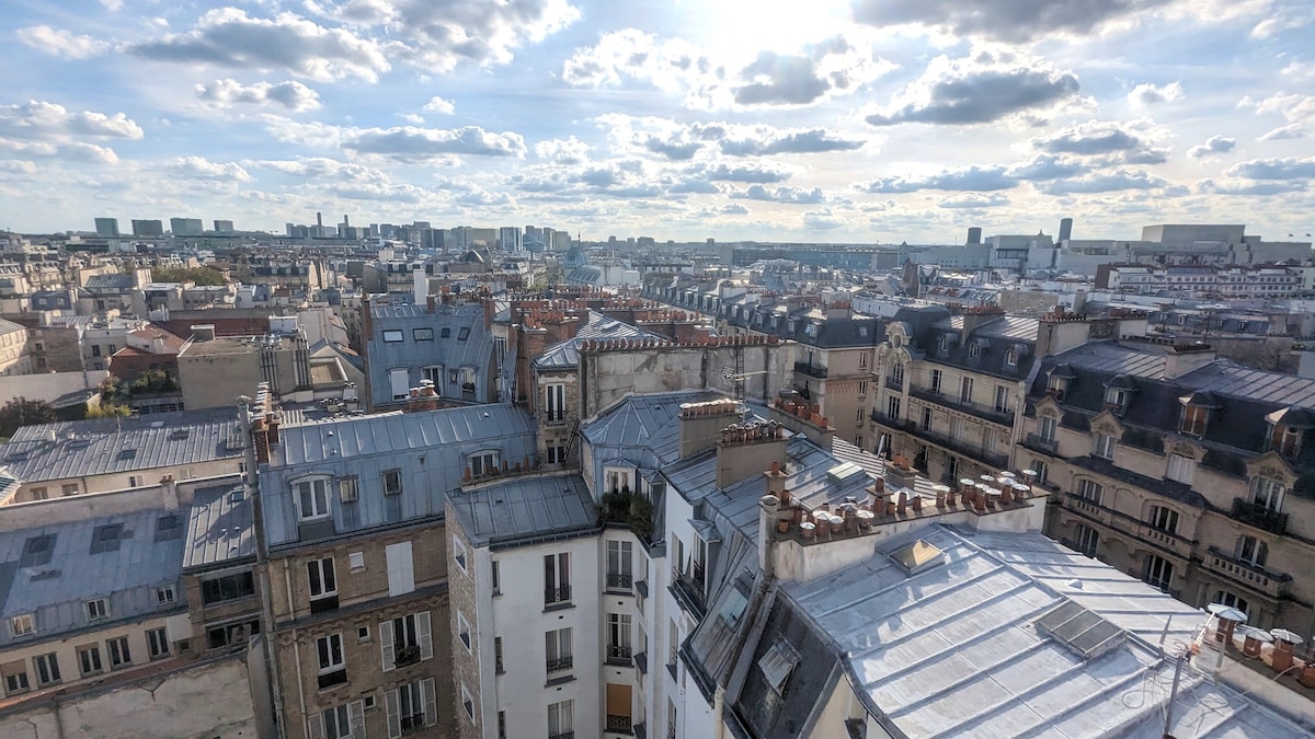 2卧室中央现代公寓- 360度俯瞰巴黎美景