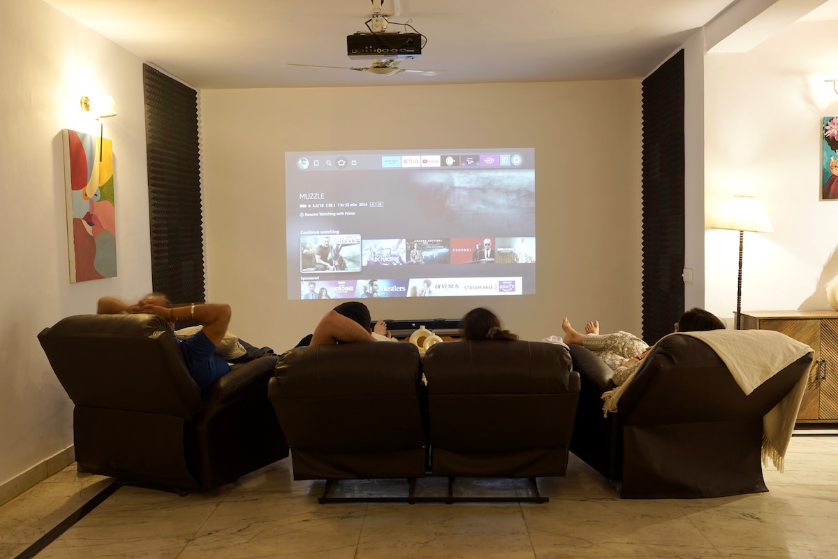 Home Theatre Boho Retreat in Delhi-Netflix & Chill