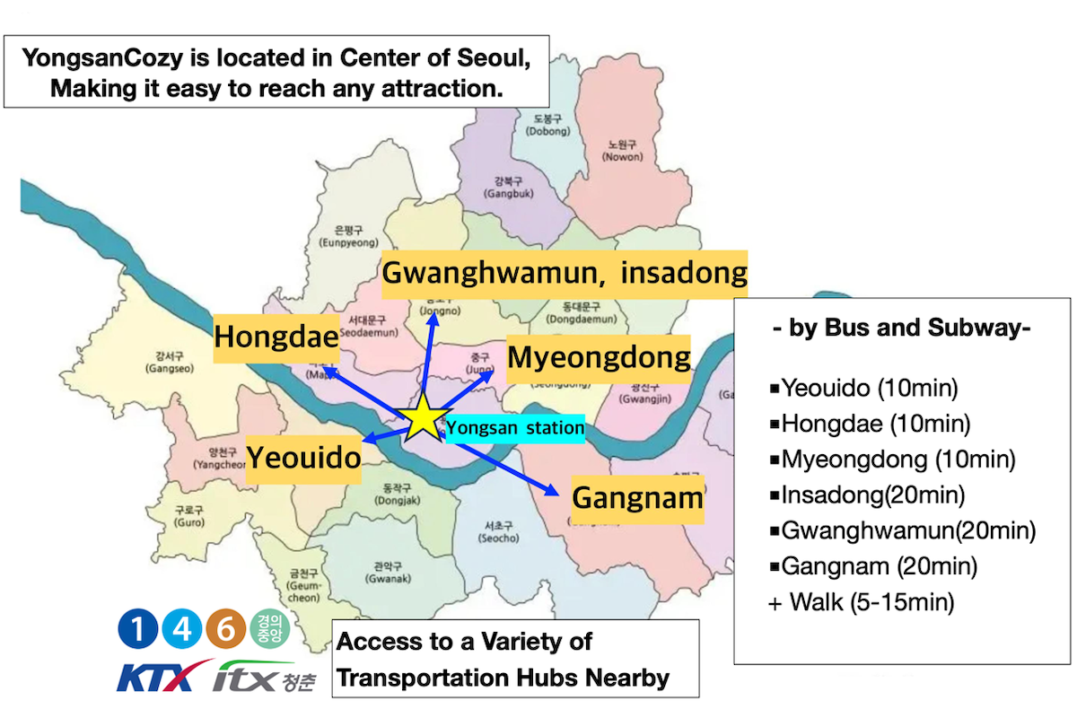 (2BR) Central Seoul: 30 min to Anywhere