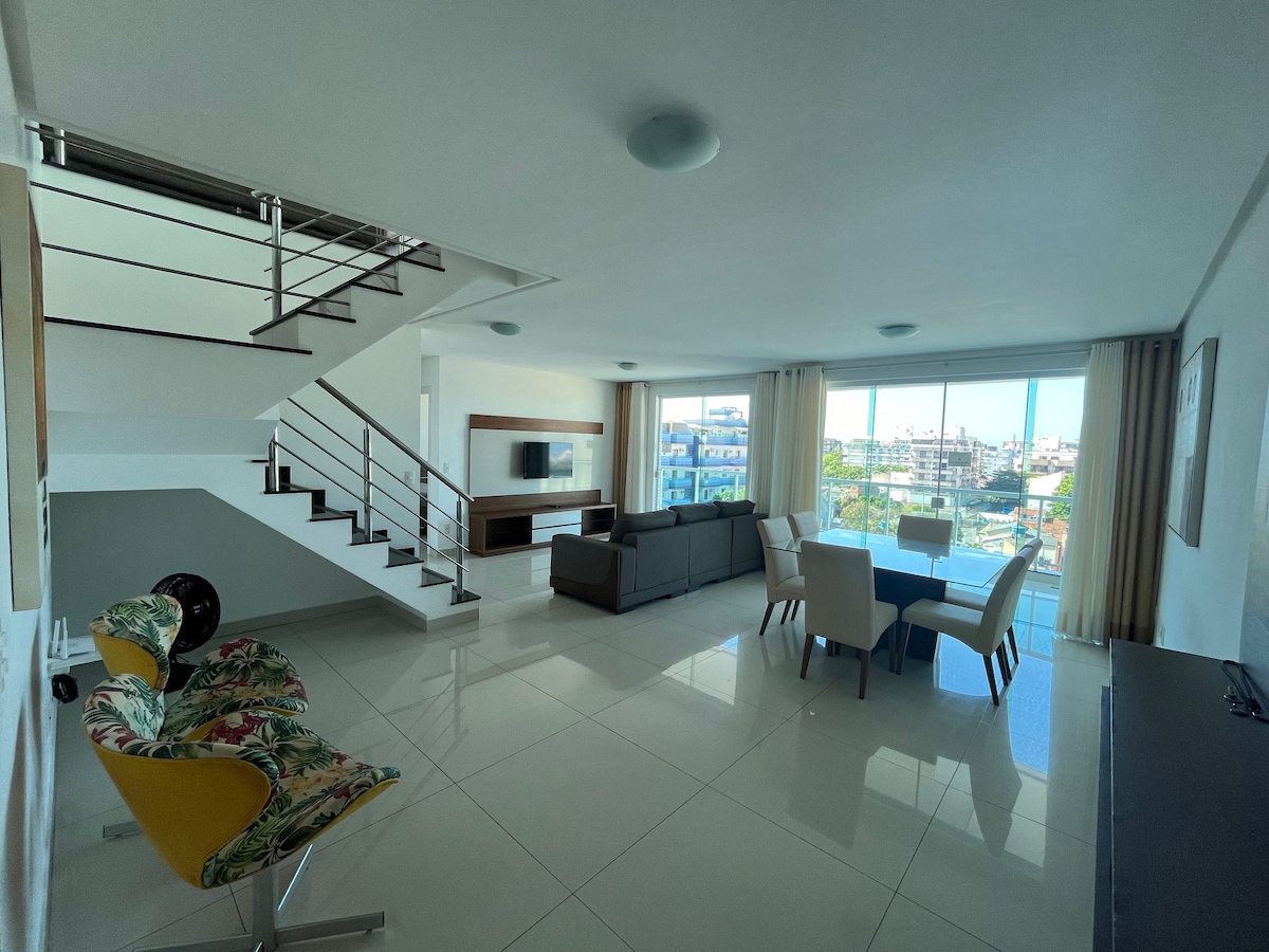Praia do Forte舒适的复式顶层公寓！