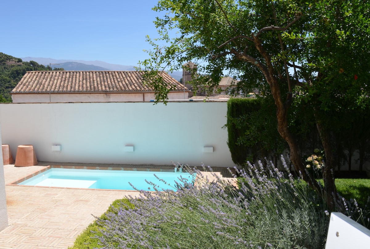 舒适的房子，有游泳池和花园，可通往阿尔罕布拉（ Alhambra ）