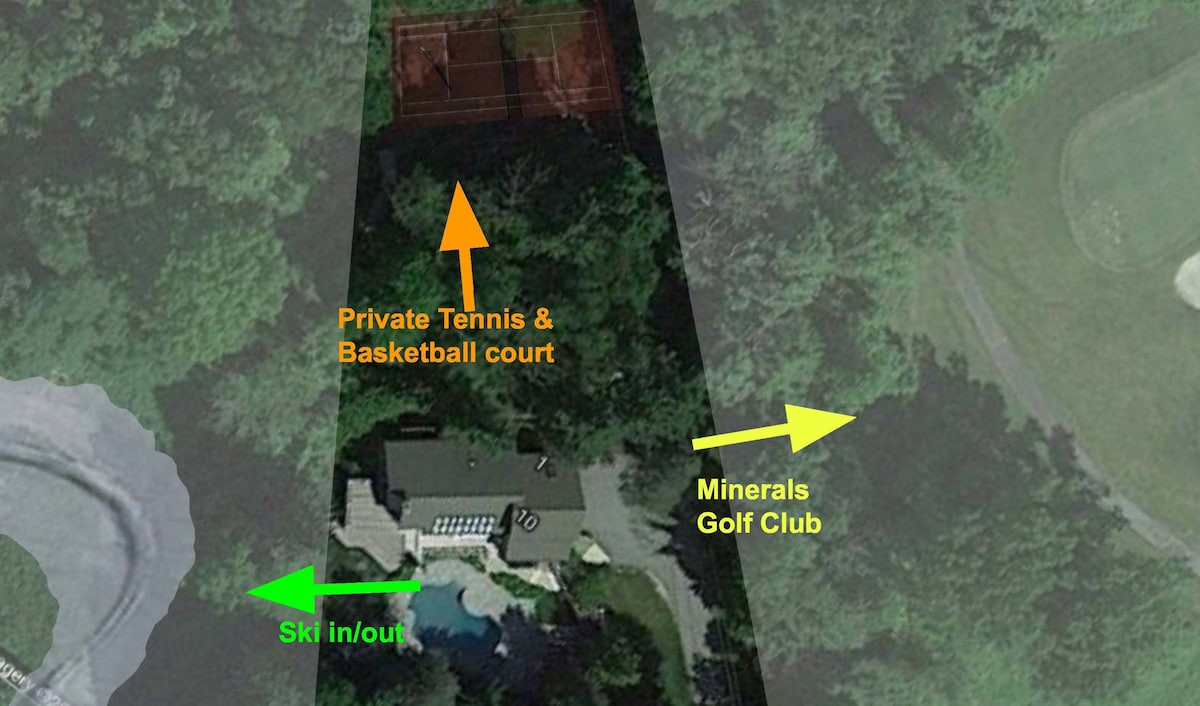 豪华|私人游泳池、水疗和网球|高尔夫|滑雪