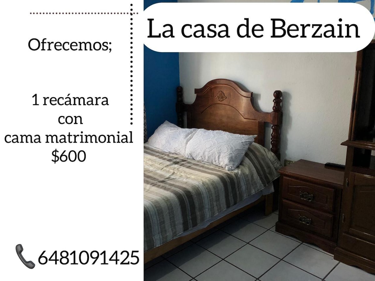 2 huéspedes $600 x Noche La casa de Berzain