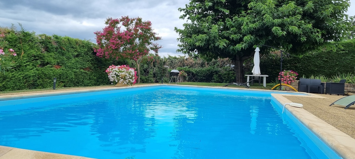 les cyprès piscine privée