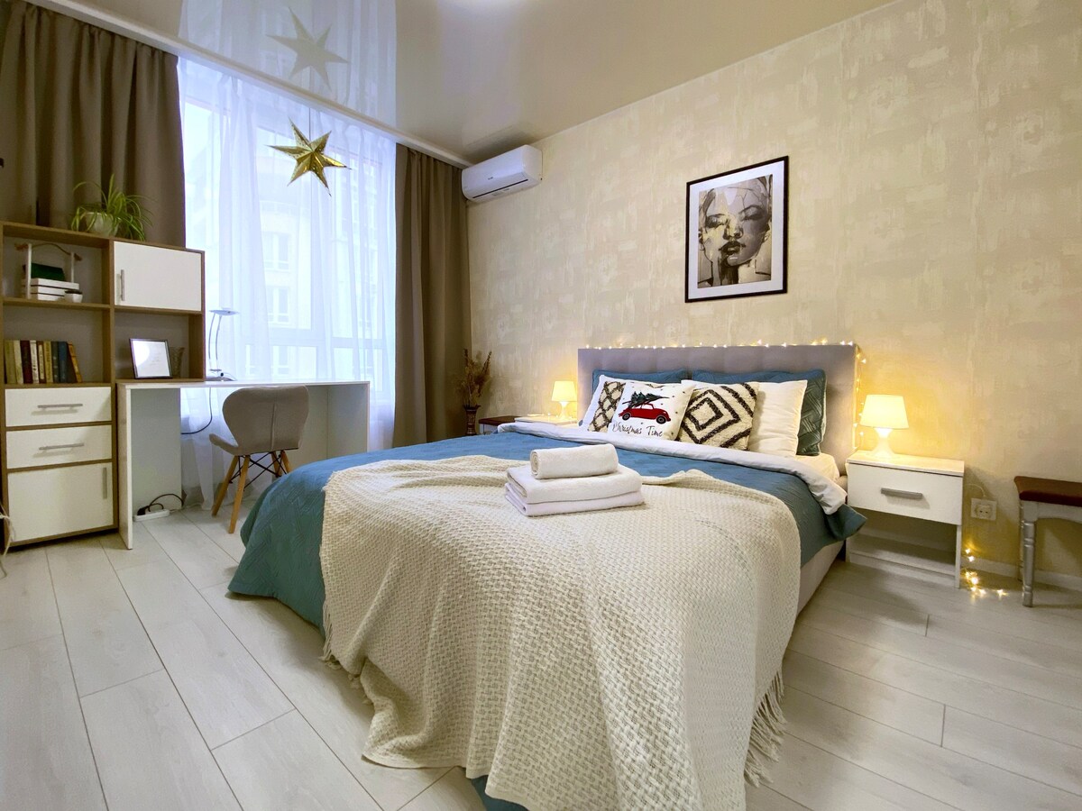 Homely & restful apartment near Livoberezhna, IEC