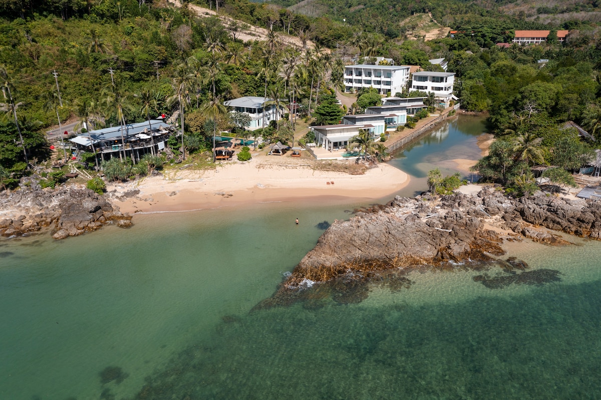 独家海滩公寓，景观优美