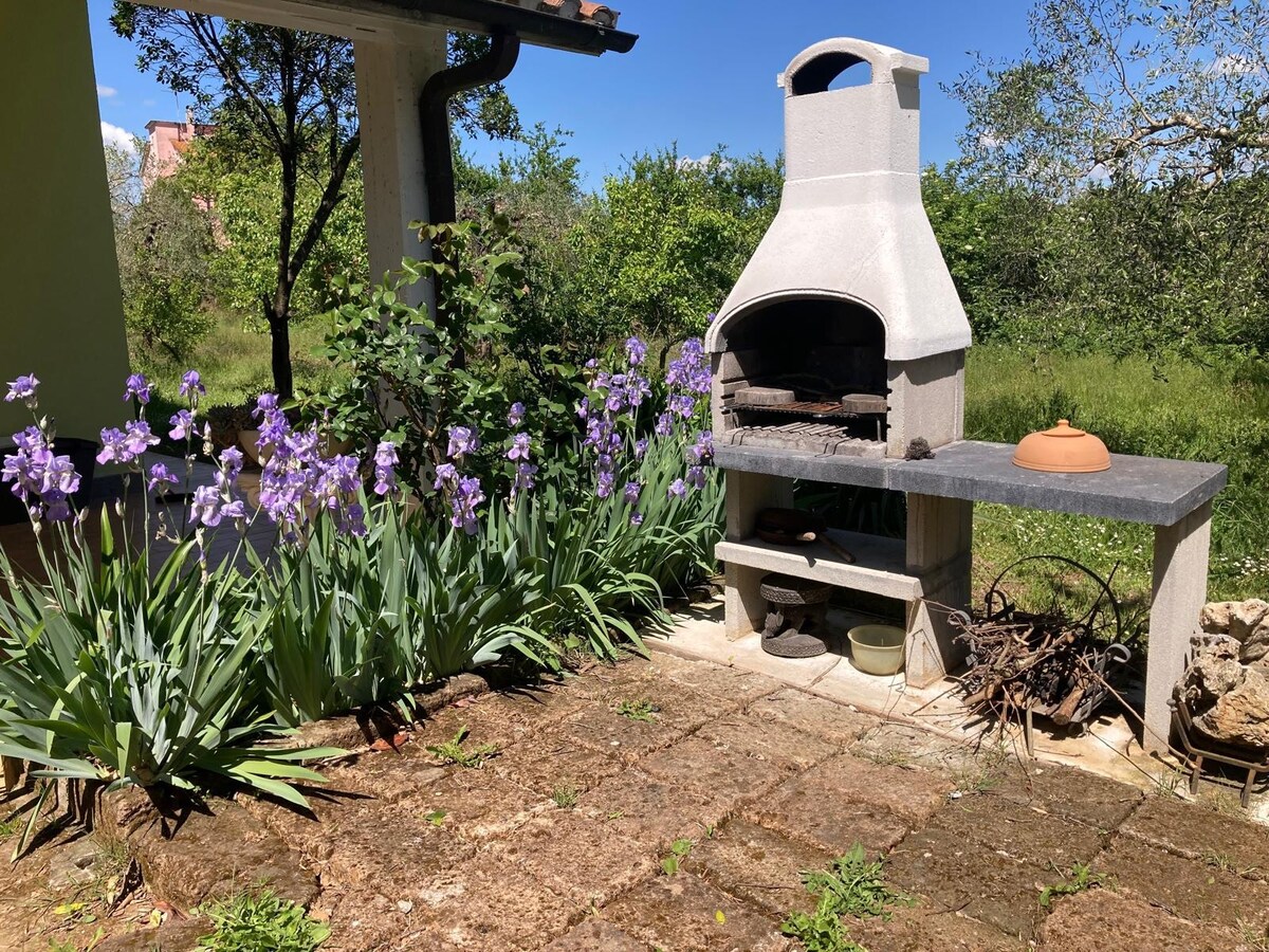 Casa in campagna con camino e barbecue