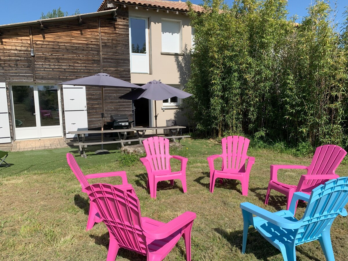 Grand Gîte dans bambouseraie - 12 à 14 pers.